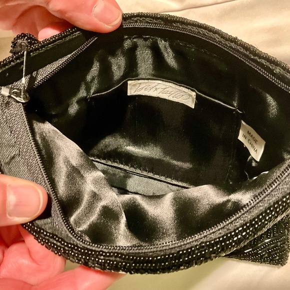 Lord and Taylor Black Beaded Clutch/Handbag/Evening Bag - Good Condition - Picture 5 of 5